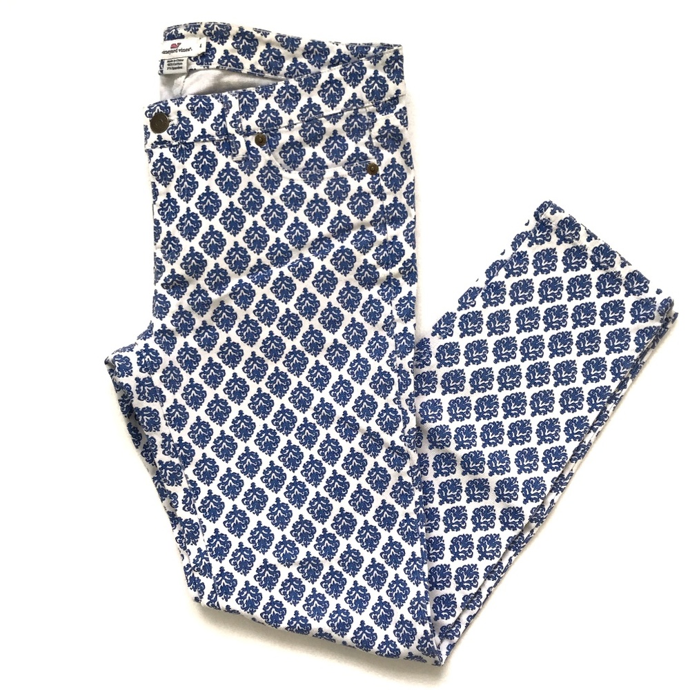 Vineyard Vines Blue & White Skinny Jeans Size 4
